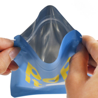 Pochette plate personnalisée avec logo design, sac d'emballage en plastique refermable à fermeture solide pour patchs anti-boutons