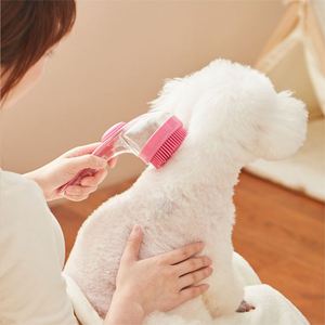 Custom Pet Bath <b>Brush</b> Green Easy Clean Silicone Soft Pet <b>Brush</b> WIth Shampoo Dispenser for Promotion - Product Image 2
