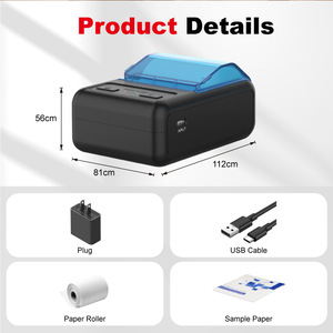 Máy in hóa đơn nhiệt mini Milestone MHT-P11 58mm, sạc lại được, dùng cho máy POS di động, <span class=keywords><strong>USB</strong></span>/ 203dpi, in đen trắng, máy in cầm tay - Product Image 5