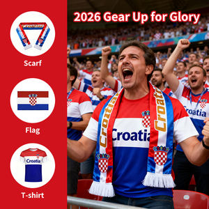 Bufanda de Fútbol Gahumi 2026 para Fanáticos de Canadá, México, Estados Unidos, Croacia, Bufanda Deportiva Personalizada de Buena Calidad - Product Image 1