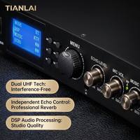 TL-K400 Profesyonel UHF Kablosuz Mikrofon Sistemi, DSP Mikserli Bluetooth Alıcılı, Karaoke Toptan Satış Fabrikası