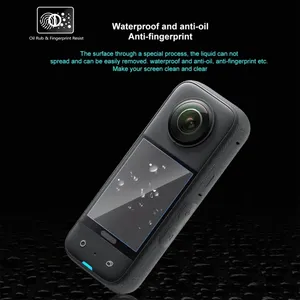 Protector de tapa de lente para cámara <span class=keywords><strong>Insta</strong></span> <span class=keywords><strong>360</strong></span> <span class=keywords><strong>X3</strong></span>/película protectora de pantalla de vidrio templado curvo 3D para cámara Insta360 <span class=keywords><strong>ONE</strong></span> <span class=keywords><strong>X3</strong></span> - Product Image 3