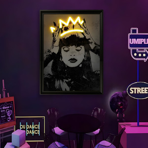 <span class=keywords><strong>Cuadro</strong></span> de Arte con Marco de Neón Estilo RGB para Decoración de Pared de Sala de Juegos, Pintura de Luz LED Creativa y Personalizable, Decoración del Hogar - Product Image 5
