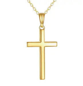 large cross pendant gold trendy jewelry 2024 cross pendant necklace jewelry for men 18k gold