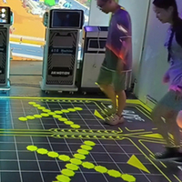 Jeu interactif de projecteur de plancher pour l'amusement d'intérieur équipement de publicité d'écran de projecteur de plancher de mur en hausse