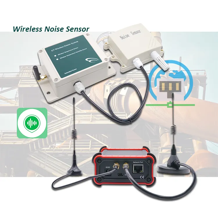 बैटरी चालित धुआं डिटेक्टर पर्यावरण शोर मापने वाला उपकरण स्मार्ट वायरलेस सेंसर