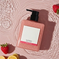 Gel exfoliant corporel à l'essence de fraise, nourrissant, blanchissant et éclaircissant, vente en gros d'usine