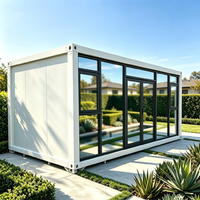 Maison conteneur préfabriquée à parois vitrées, maison modulaire de luxe pour complexe hôtelier à vue panoramique, type Granny Pod