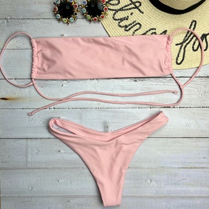 Drops hipping Umwelt freundliche recycelbare Jacquard Stoff Sexy <span class=keywords><strong>Bikini</strong></span> Recyceln Bade bekleidung Badeanzüge für Frauen - Product Image 6