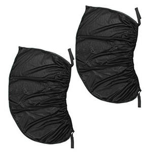 <span class=keywords><strong>Pare</strong></span>-<span class=keywords><strong>soleil</strong></span> noire pour voiture, 2 pièces, couverture solaire, protecteur UV, noir, pour fenêtre latérale arrière, tissu maille - Product Image 5