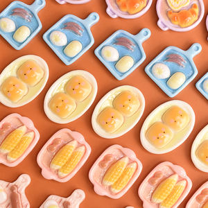 Lindo Cabujón de Resina con Forma de Bandeja de Desayuno para Hacer Joyas DIY y Decoración de Paisajes en Miniatura - Product Image 5