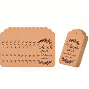 Paquete de 100 Etiquetas de Agradecimiento para Celebrar Con Nosotros, Etiquetas Rústicas para Regalos y Detalles para Invitaciones de Boda, Despedida de Soltera y Fiestas - Product Image 1