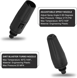 Kaicher K Series Outils de nettoyage de <span class=keywords><strong>voiture</strong></span> Pistolet à mousse réglable avec 2 buses Buse turbo rotative Feu direct 2 buses Tige d'extension - Product Image 4