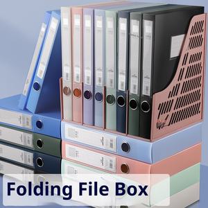 Verdikte Pp Morandi Opvouwbare Dossierdoos Met Op Maat Gemaakte Druk Grote Capaciteit Kantoor Opbergdoos - Product Image 2