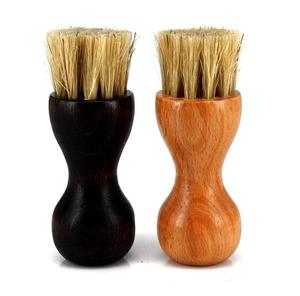 TDF Manche en bois Brosses à chaussures en poils de porc Brosse à cirer brillante pour polissage des <span class=keywords><strong>bottes</strong></span> - Product Image 1