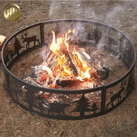 Brazier d'extérieur en acier Corten, 30 pouces / 75 cm, à bois, découpé au laser, pour extérieur, vente en gros, OEM