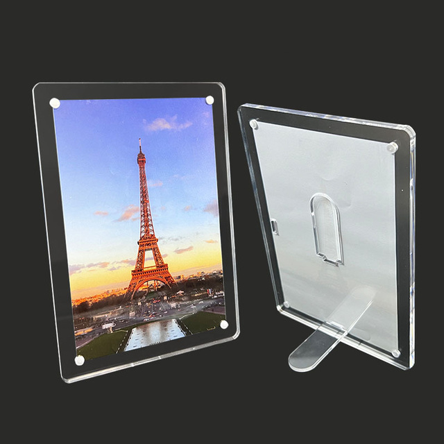 4x6 Clear Acrylic Picture Frame Acrylic Photo Frame Magnetic Desktop Card Display Frame