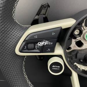 Volant R8 avec bouton de démarrage, volant en cuir entièrement perforé pour <span class=keywords><strong>Audi</strong></span> A3 A4 A5 A6 B8 B9 Q3 Q5 TT TTRS RS3 RS4 S3 S4 S5 8V - Product Image 6