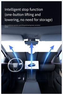 Nuovissimo parasole elettrico per <span class=keywords><strong>auto</strong></span> retrattile automatico in alluminio e parasole termoisolante, parasole per parabrezza anteriore - Product Image 2