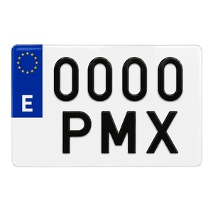Placa de Matrícula Europea de Acrílico Ecológica y Segura (Española) con Letras 3D para Motocicletas y Automóviles - Product Image 2