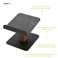 Samdi OEM Personnalisable Noyer Pratique Rangement Supports pour Moniteur de Studio Haut-Parleur de Scène Support de Bureau