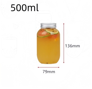 Hoge Kwaliteit Aangepaste <span class=keywords><strong>500Ml</strong></span> Pet <span class=keywords><strong>Plastic</strong></span> Transparante Drank Fles Met Schroefdop Voor Koffie Thee Sap Soda & Energie Dranken - Product Image 2