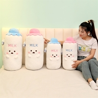 Penjualan paling laris boneka mewah botol bayi kartun bantal lempar botol susu diisi katun PP cantik