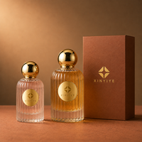 Flacon de parfum vide à rayures verticales 30ml 50ml 100ml, contenant cylindrique pour parfum, logo personnalisé
