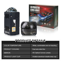 Système d'éclairage automatique de phare LED JHS K118, lentille bi-lentille de 1,8 pouce, faisceau haut/bas, 4000 lm, 40 W, projecteur LED laser pour voitures universelles