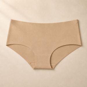 <b>Women's</b> Light Camel Seamless Boyshort, One-Piece Bare-Skin Feel Laser-Cut, Everyday Comfort - Product Image 6
