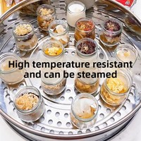 Pot en verre borosilicate moderne avec couvercle métallique hermétique, anti-fuite, compatible micro-ondes et lave-vaisselle, sans BPA, pour stockage alimentaire de haute qualité