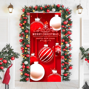 Copriporta <span class=keywords><strong>Natalizio</strong></span> Buon Natale, Telo Decorativo da Appendere per Atmosfera di Festa, con Design per Telaio della <span class=keywords><strong>Porta</strong></span> Decorazioni di Natale - Product Image 5