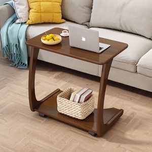 Coffee <b>Table</b> Solid Wood With Wheels Lightweight Storage For Sofa Living Room <b>Small</b> Apartment Use - Product Image 1