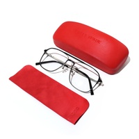 Vente en gros d'étuis à lunettes en cuir PU avec logo personnalisé boîte à lunettes de soleil en métal en fer dur pour emballage de lunettes