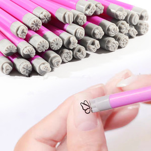 Kit de stylos tampons en silicone pour nail art, 4/6/10/15 pièces, outils de tamponnage pour vernis à ongles, impression d'images pour manucure en salon - Product Image 1