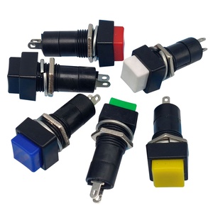 Interrupteur à bouton-poussoir carré autobloquant/momentané PBS-12A, PBS-12B 12 mm, 250 VAC 1 A - Product Image 1