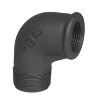 Connecteurs de tubes en fonte de haute qualité SDS, norme DIN, noirs, fig. n° 134, différentes tailles 1/2 3/4, alimentation en eau basse pression