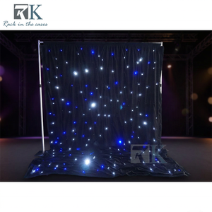 Starlight Curtain Black LED <b>Backdrop</b> <b>Stand</b> Elegant Decoration Pipe Drape - Product Image 1