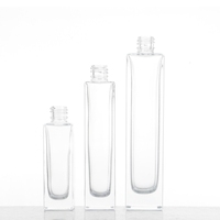 Vente en gros de flacons de parfum en verre carrés vides et rechargeables de 30 ml, 50 ml, 100 ml avec pulvérisateur à pompe, impression sérigraphique, flacons de voyage et échantillons