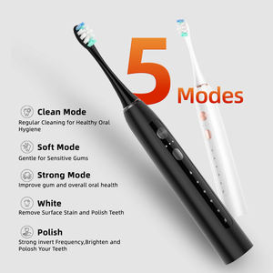 Venta al por mayor logotipo personalizado cuidado bucal cepillo de dientes ultrasónico OEM de alta calidad Limpieza de dientes cepillo de dientes eléctrico automático recargable - Product Image 3