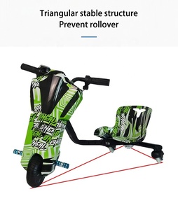Mobil Drift Listrik <span class=keywords><strong>3</strong></span> Roda dengan <span class=keywords><strong>3</strong></span> Mode Kecepatan dan Roda Menyala untuk Anak Laki-laki & Perempuan - Product Image 2