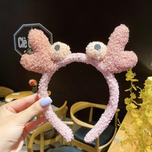 Diadema tridimensional con orejas de conejo para niña y niño, bandana de estilo Rosa cangrejo y animales bonitos, accesorios para el cabello - Product Image 5