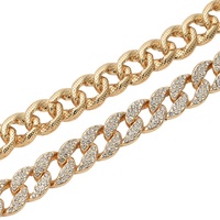 Colliers Hip Hop avec strass incrustés, chaîne cubaine Miami, 15MM, CZ bling-bling pour rappeur, en Stock, collection