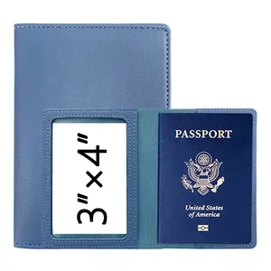 定制设计复古皮革护照套Pu护照架品牌