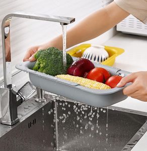 Extendable Sink <b>Colander</b> Strainer Basket Gray New Home Kitchen Essentials for Washing Vegetables Drain Cooked Pasta - Product Image 3