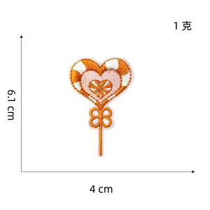 Decorative Stickers Iron On New Cartoon Embroidery Patches Wholesale Light Color Floral Fabric Cotton PVC Handmade Embroidered