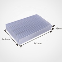 Disipador de calor de aluminio Refrigeración Radiador de óxido negro Computadora Chip LED Cargador de energía Amplificador de enrutador 4,72 ''x 2,72'' x 1,06 ''Pulgadas
