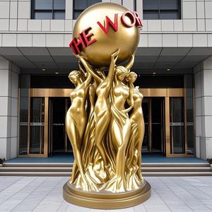 حجم الحياة البرونزية المخصصة بالحجم الكامل العالم هو تمثال لك - Product Image 1