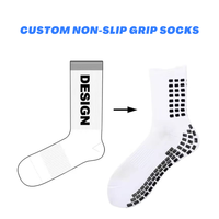 Vente en gros de chaussettes de football en silicone avec logo personnalisé Chaussettes de football en tricot pour hommes, club de jeunes, école, équipe, entraînement de match