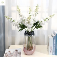 Bunga Delphinium Ajacis Violet Real Touch Realistic Terbaru untuk Pernikahan, Rumah, Hari Ibu, Natal, Tahun Baru